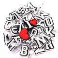 High Quality Shoe Charms PVC Black and White Letters Number Alphabet Decoration Accessories
