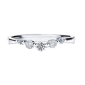 Xingyue  Fashion Gemstone Jewelry 925 Sterling Silver 5pcs Moissanite Diamonds  V-Shape  Moissanite Ring