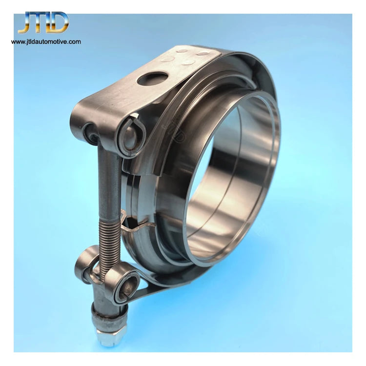 JTLD 3" V-Band Flange & Clamp Kit for Turbo Exhaust Downpipes Premium 304 Stainless Steel