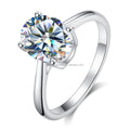 Gra Certified Wholesale Oval Cut 2CT Carat Moissanite Diamond Engagement Ring for Women 925 Sterling Silver Luxury Jewelry