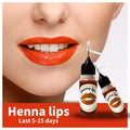 Beauty Salon 10ml Vegan Red Orange pink Dark Red  Permanent 5-10 Days Henna Lip Stain Paste Tint Shade Labial Makeup with Label