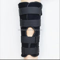 Post-Surgery Full Leg Neoprene Spandex Adjustable Breathable Thick Black Knee Immobilizer Splint Basic Protection for Adult Use