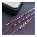 Factory Supply Islamic Mama 2023 Trendy 925 Sterling Silver Oval Cut Natural Garnet Women Bracelet