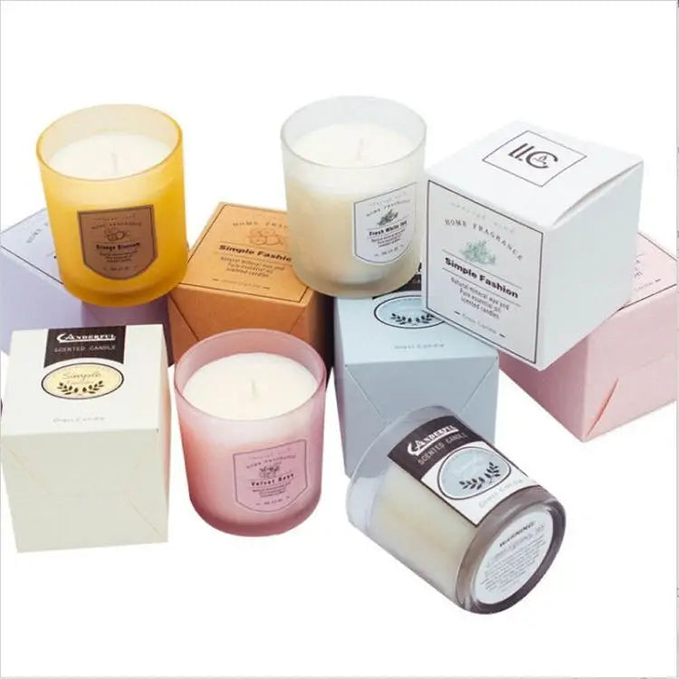 Wholesale Luxury Empty Custom Rigid Candle Jars Packaging Gift Boxes Empty Glass Jars with logo