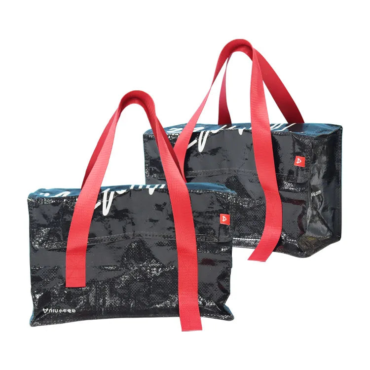 Customized Portable Laminated Waterproof PP Woven Shopping Bags Recyclable Polypropylene Tote Bags Custom Colors Letter Reusable