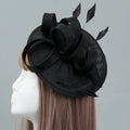 British Fuchsia Green Black White Sinamay Fascinator Accessories Cocktail Evening Wedding Tea Party Women