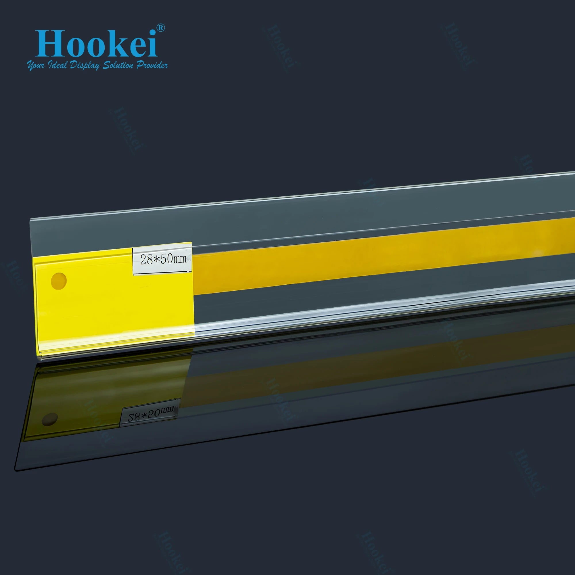 Plastic PVC Acrylic Panel Adhesive Supermarket Price Tag Display Shelf Data Strip Label Holder for Metal Shelf
