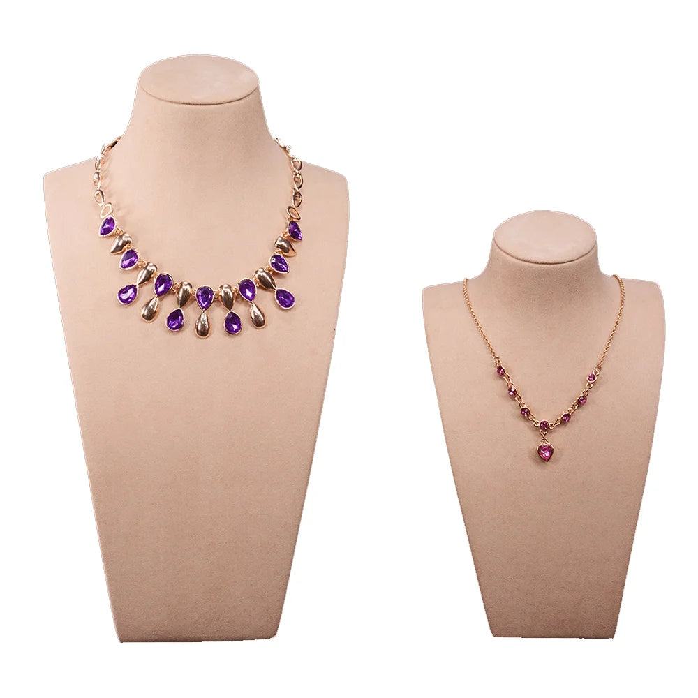 Wholesale Customized Color Size Microfiber Jewelry Necklace Display Bust Customized Shape 5 Pcs MOQ for Counter Shop Use OEM/ODM