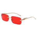Sunglasses Women Rimless Metal Trendy Sun Glasses Fashion Female Lady Designer Eyewear Shades Sunglasses