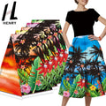 Manufacturer Stock Lot Hawaiian Polyester Plant Floral Tie Dye Printed Fabric for Dress Skirt
