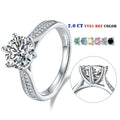 Abiding Jewelry Wholesale Fine Jewellery 2 Carat Moissanite Sterling Silver 925 Finger Ring