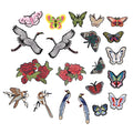 Hot Sale New Chinese Ethnic Style Magpie Crane butterfly Flower Design Iron on Clothing Patches Embroidery