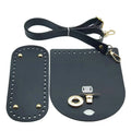 Leather Purse Making Kit 3Pcs DIY PU Leather Bag Backpack Making Set Bag Bottom Shoulder Strap Flap Cover