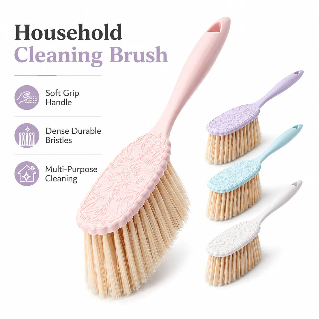 Household Cleaning Brush Handheld Scrub Brush for Laundry Clothes Shoes Bathroom Kitchen Tiles Stiff Bristles Scrubber