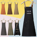 Personalised Custom Cotton Denim WaterProof  Camping  Server Grilling Artist Waiter Women's Uniform Apron