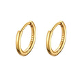 Glossy Hoop Earrings 925 Silver Gold Color Earrings Piercing Accessory Trendy Huggie Female Hoops for Women
