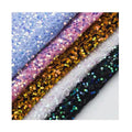Colorful Customization Velvet Base Sequin Fabric 100% Polyester Party Dress Soft Blue Color Velvet Sequin Fabric