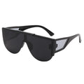 New Simple One Piece Brown Glasses Women's Fashion Frameless Sunglasses Men's Cross Border Street Photo Sunscreen Sunglasses Fra