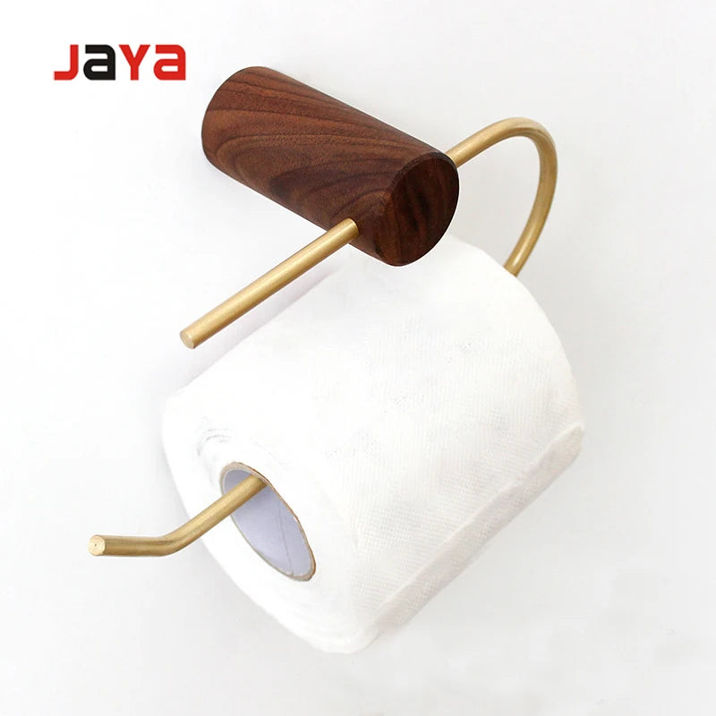 Modern Simple Bathroom Brass Toilet Paper Towel Rack Perforated Toilet Paper Holder