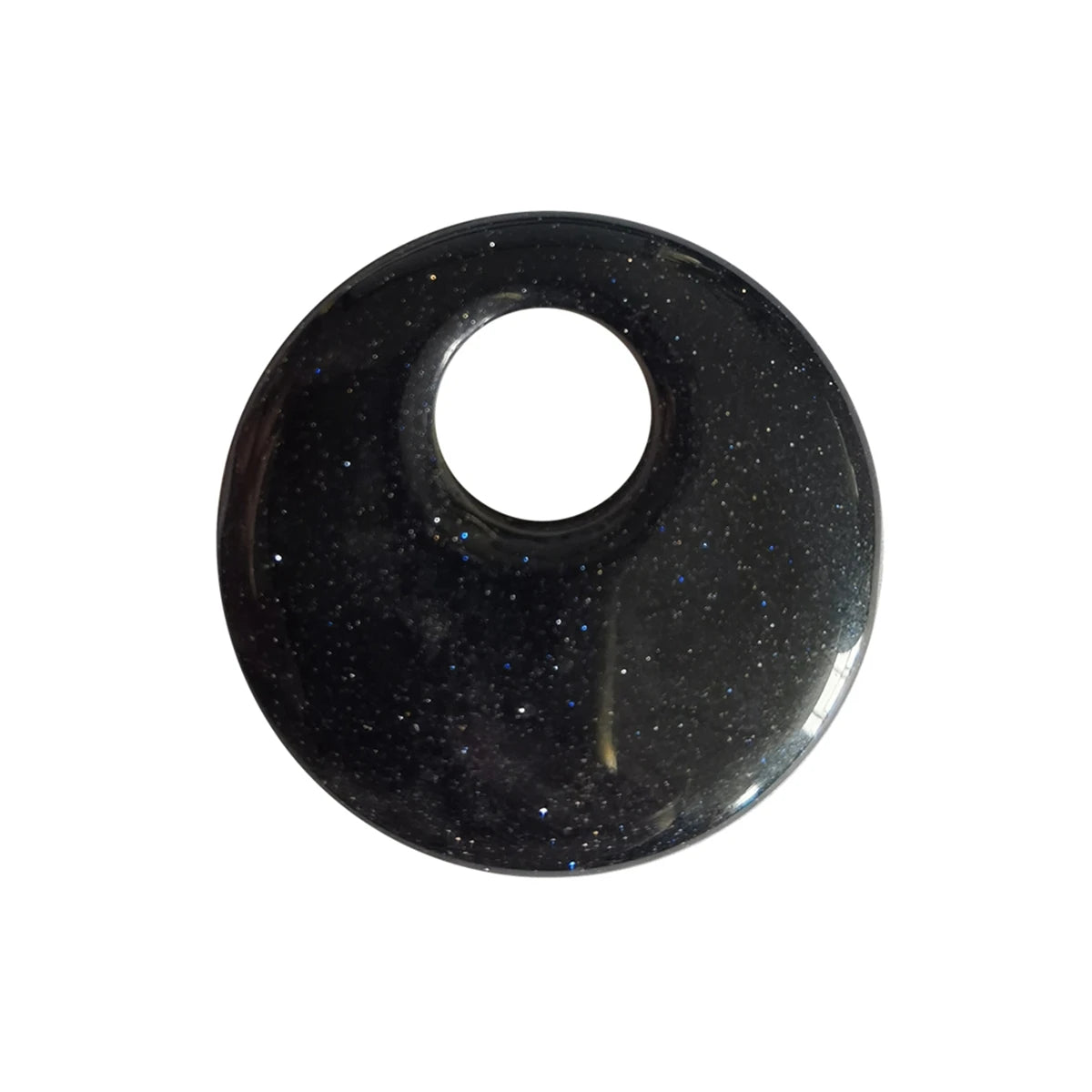 Fashion 20MM Pendant Syn.Blue Goldstone Round Shaped Crystal Healing Stone Charms Handicraft Decoration for Necklace Making Gift
