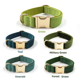 2024 Hot Selling Fashionable Comfortable Soft Velvet Luxury Dog Collar and Leash Set With Bow Tie and Metal Buckle for Dogs