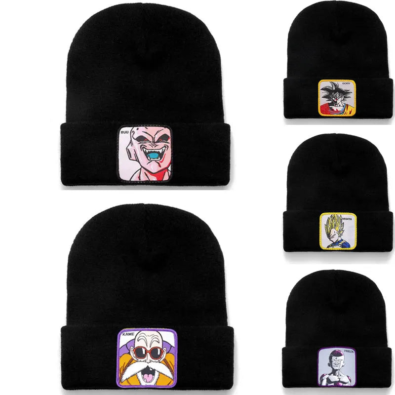 Fitspi Wholesale Anime Cartoon Beanie Men Women Warm Knitted Winter Hat Fashion Solid Unisex Cap Dropshipping