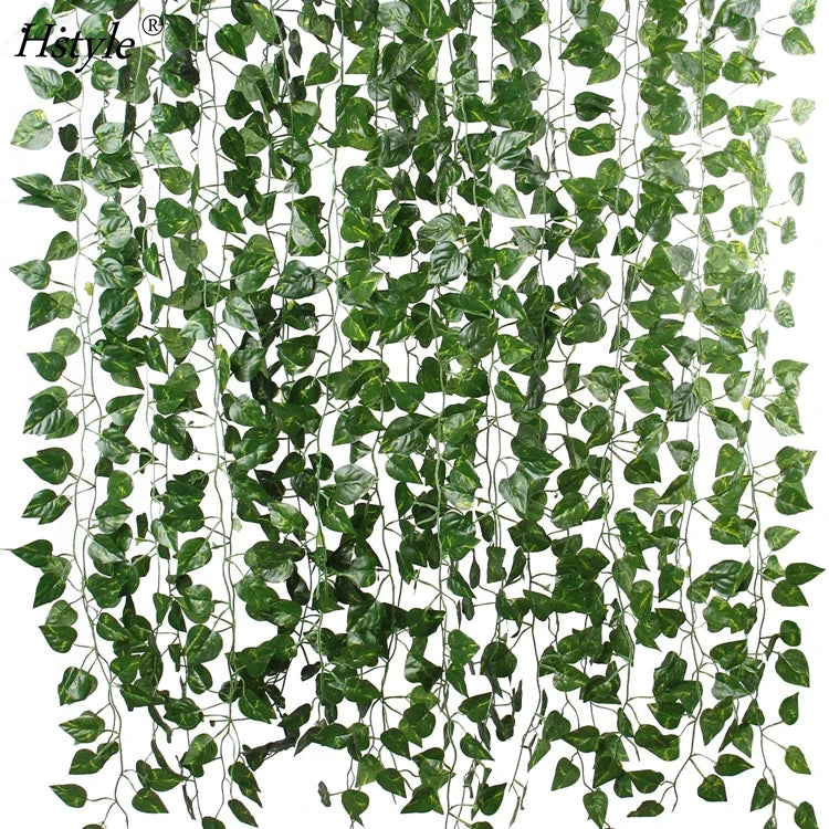 84Ft 12pcs Silk Artificial Ivy Vine Hanging Leaves Plant Greenery Decor Party Home Garden Wedding Wall Decor Flowers and Plants