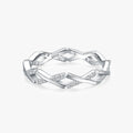 Ailmay Classic Luxury Full Cubic Zirconia Ring 925 Sterling Silver CZ Finger Rings for Women Girls Party Accessories Jewelry
