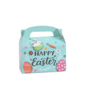 Handmade Kraft Paper Egg Candy Easter Gift Cake Box with Bunny Print Three-dimensional Packaging for Dessert and Candle Use