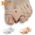Pedicure Gel Silicone Hallux Valgus Corrector Double Hole Toe Separator
