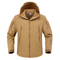 Men's Soft Shell Jacket for Spring Autumn Winter-Waterproof Outdoor Sportswear with Camouflage Pattern Fleece-Lined Thickened