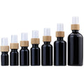 In Stock5ml 10ml 15ml 20ml 30ml 50ml 100ml Frosted/amber/blue/green Glass Essential Oil Spray Bottle With Real Bamboo Spray Top