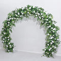 Artificial Wedding Backdrop Archway Decoration with Rose and Butterfly Orchid Flowers for Christmas and Mother's Day