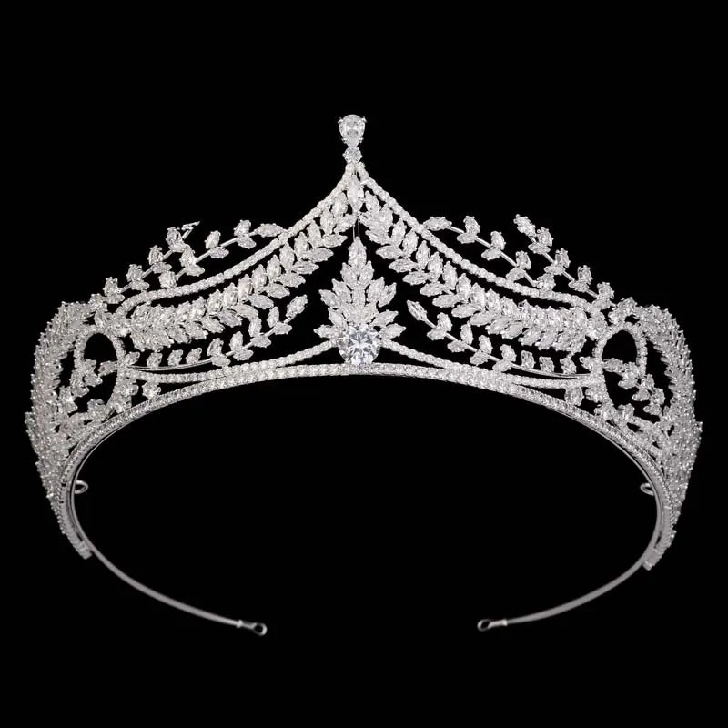 Special Water Drop Shaped 3A+ CZ Tiaras Full Cubic Zircon Bridal Crowns Luxury Wedding Hair Accessories for Women BC6669