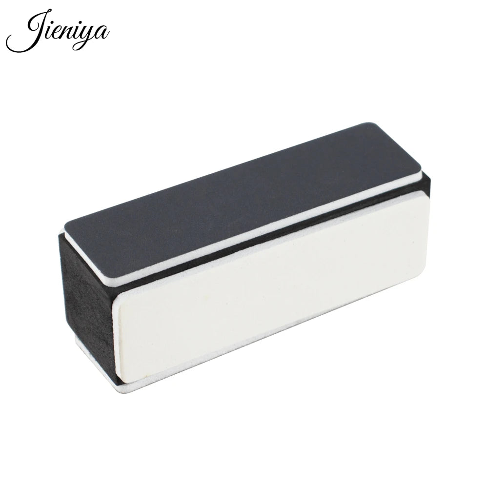 Jieniya Mini Double-sided Nail Buffer Black Sponge Nail Polish Sanding Buffer Strips Nail File Manicure Tools