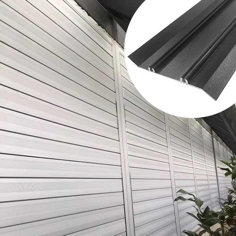 Elliptical Aluminum Shutter Profile - Energy-saving Outdoor Aluminum Shutter Profile - Suitable for Hotel and Villa Buildings