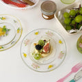 Nordic Small Daisy Glass Plate Retro Vintage Simple Salad Dishes Dessert Plate Stand for Cake Snack Tray Wedding Plates