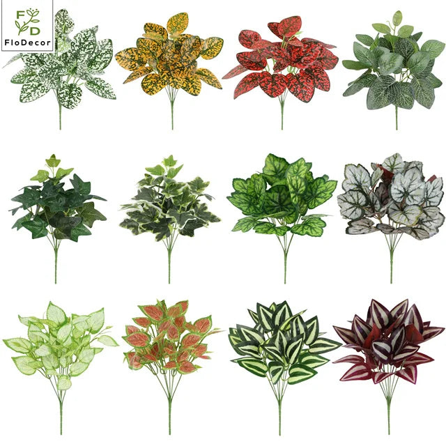 Small Artificial Greenery Plant Bouquet Factory Supplied Plastic Interior and Exterior Decoration for Christmas Free Sample