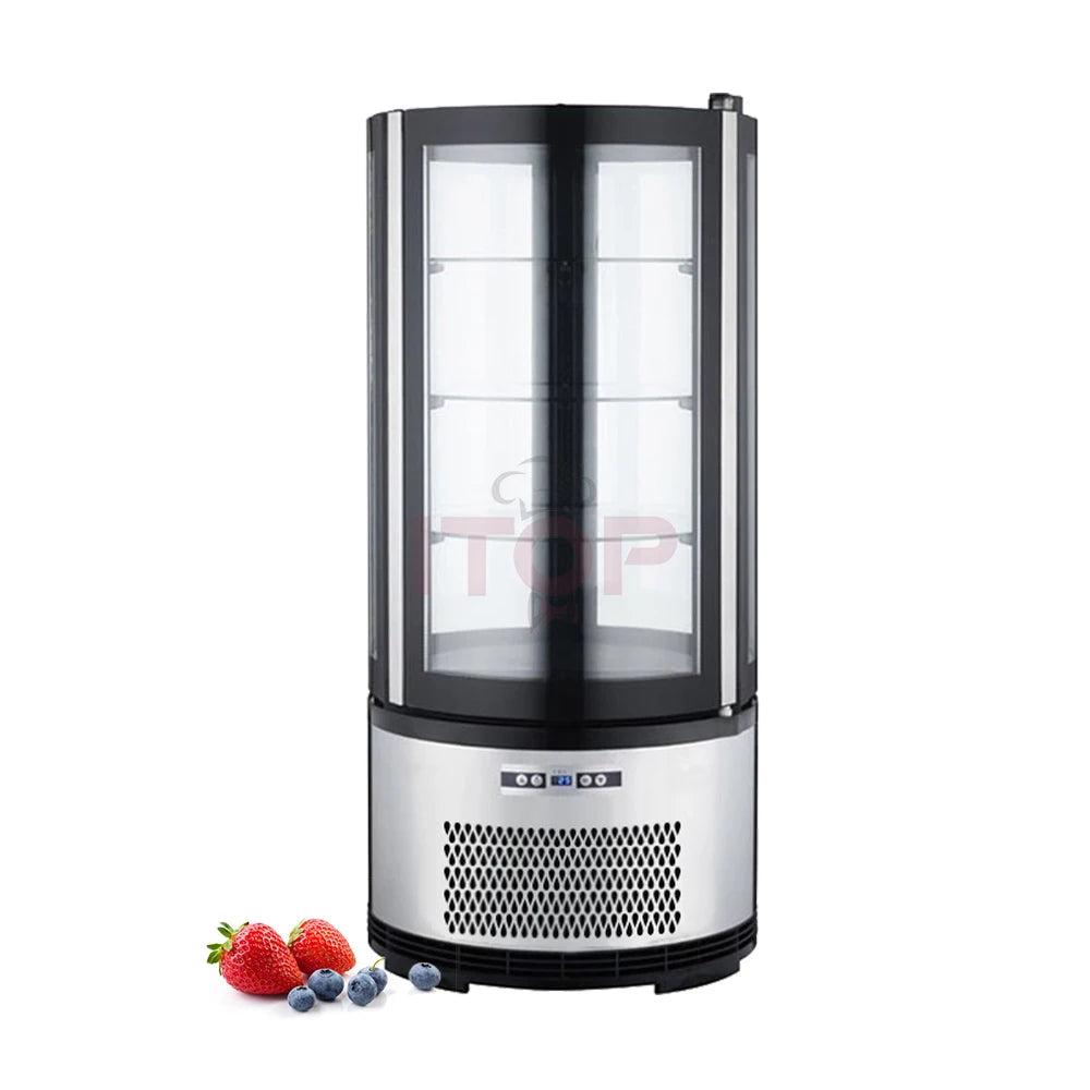 Cabinet Fridge Rotating Refrigerated Cake Display Showcase Factory Price Commercial Glass Bakery Chiller