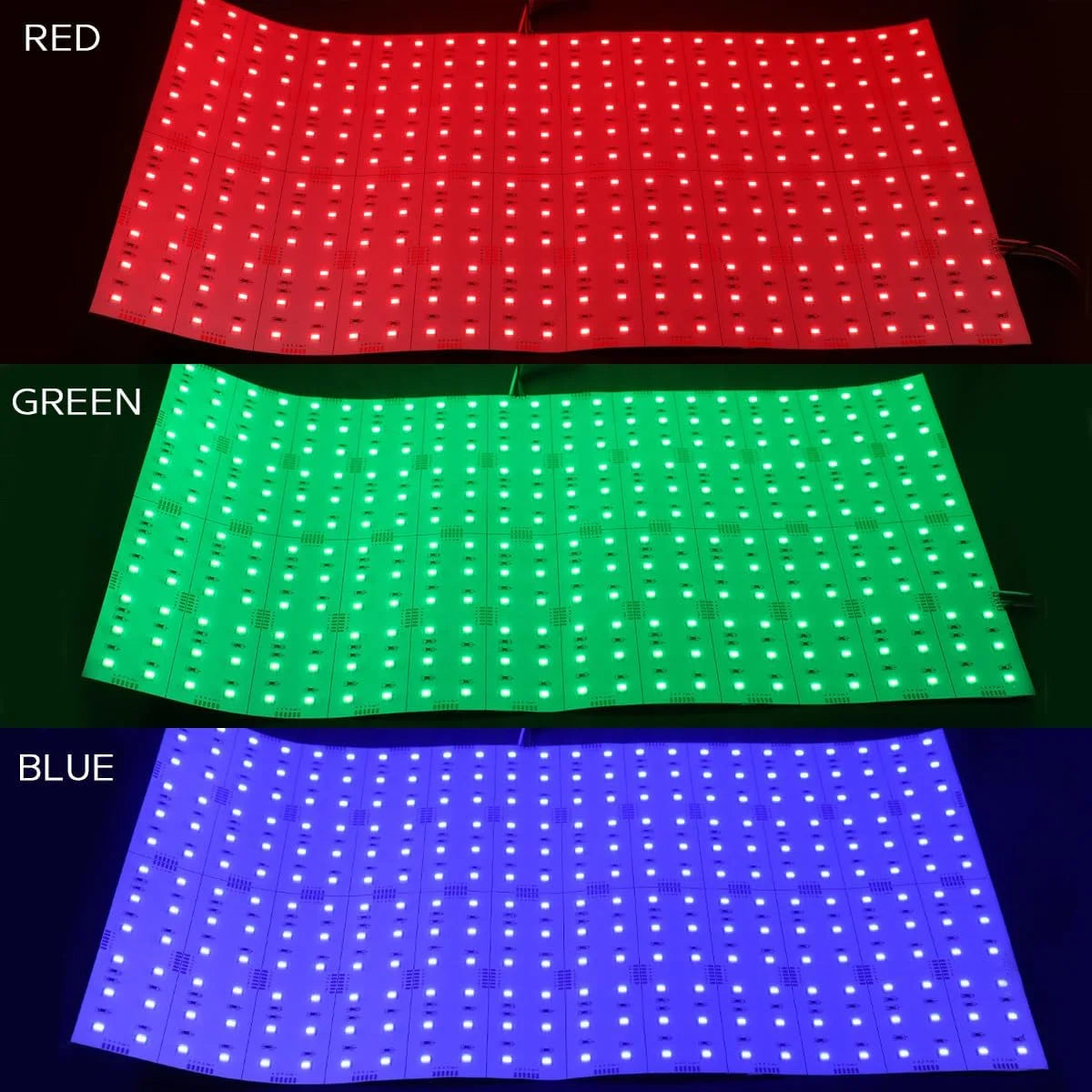 24X12cm Flexible 5050 LED Panel Sheet RGBW  Color Changing Ultra Thin Cuttable 60W 24V LED Module