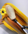 Glueless Long 5*5 Transparent Lace Closure Wigs Customized Colorful Human Wigs Body Wave Vietnamese Human Hair Lace Front Wigs MegaBDM