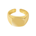 Nagosa Vintage 925 Sterling Silver Wholesale Rings 18k 14k Gold Vermeil Rectangle Signet Ring for Women
