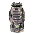 100L Tactical Backpack with MOLLE System 600D Waterproof Camo Hiking Rucksack for Outdoor Camping/Hunting/Travel | Expandable