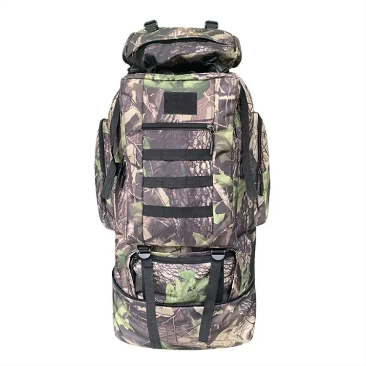 100L Tactical Backpack with MOLLE System 600D Waterproof Camo Hiking Rucksack for Outdoor Camping/Hunting/Travel | Expandable