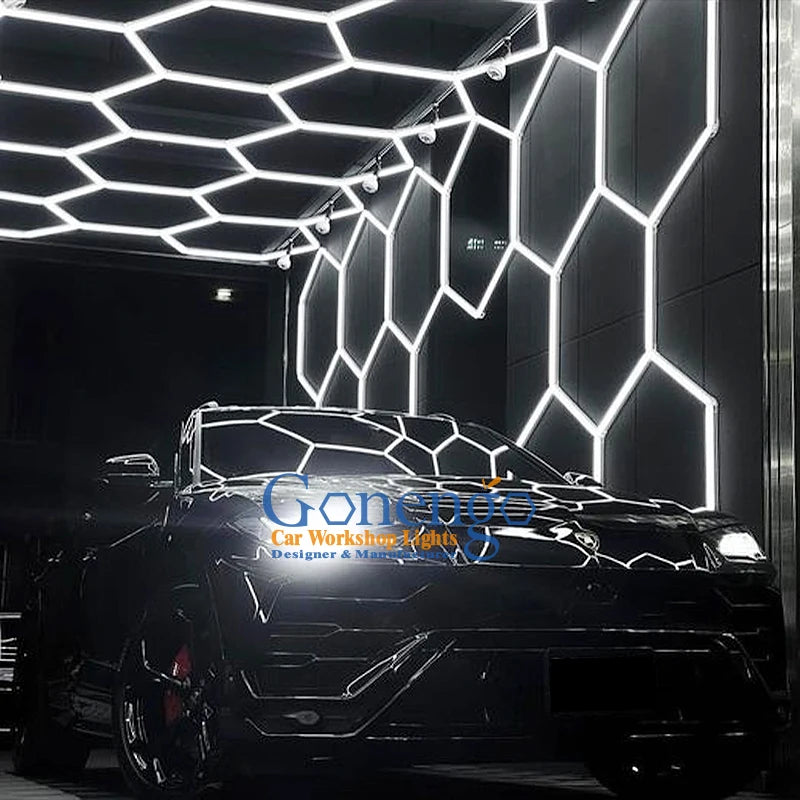Popular One-Step Installation Beauty Care Hexagonal Led Light Barber Shop Equipment