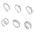 Mono-earring Silver Simple Ear Clip Earring 925 Sterling Silver Zircon Earrings Gift for Girl Fine Woman Jewelry SCE1022