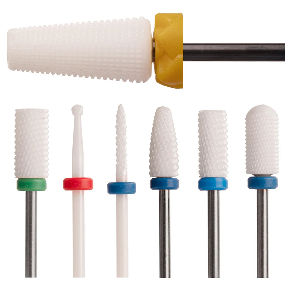 Professional Podiatry Product Cone Acrylic Nail Bit Case Ceramic Nail Drill Bits Set for E File Bits