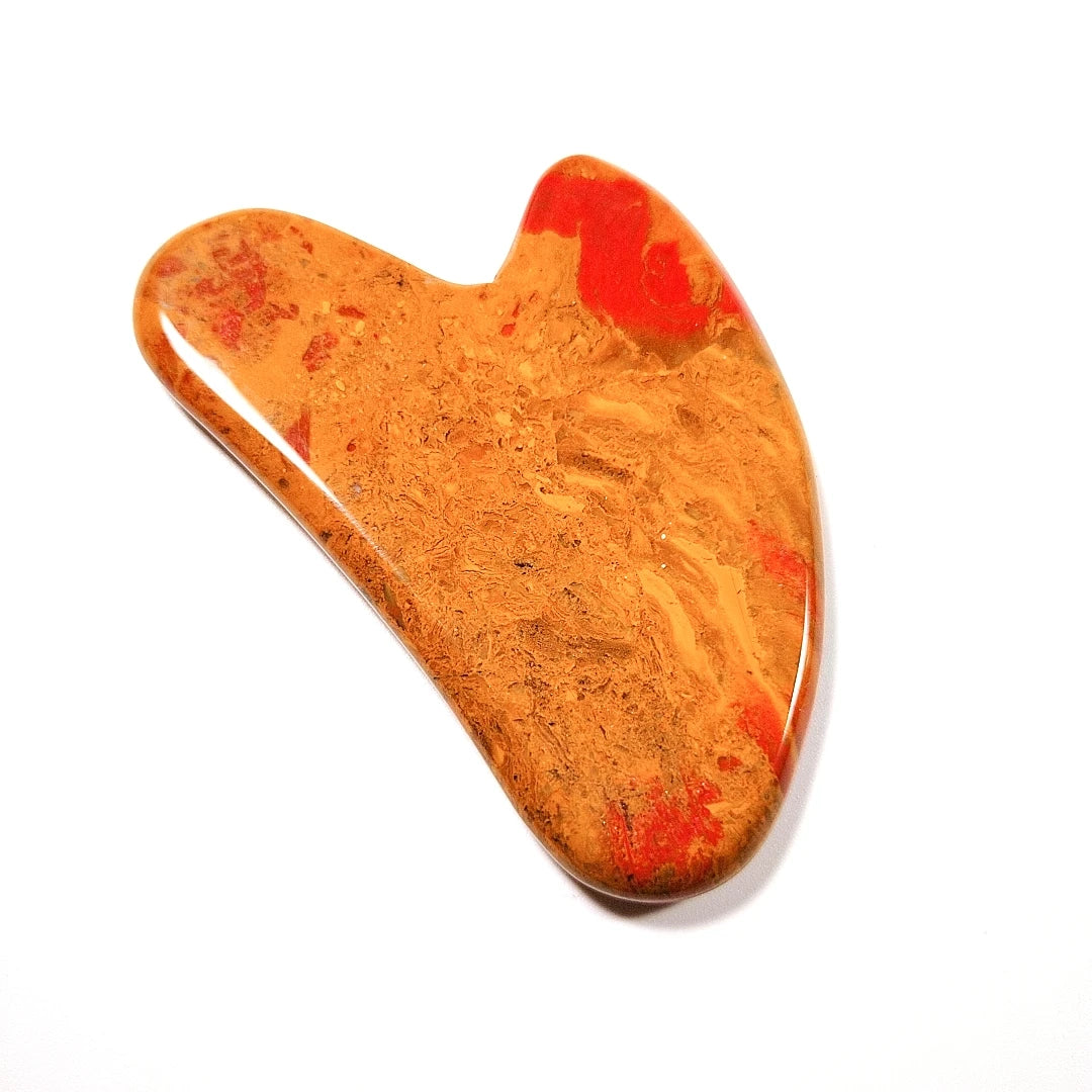 HY Factory made natural heart mookaite jasper massage tools facial gua sha