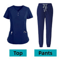 Scrub for Women Scrubs Top with Classic V-Neck & Yoga Jogger Pants Medical Nursing Uniform Scrub Set