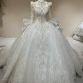 Jancember DW0010 Vintage Long Sleeve Empire Ball Gown Women's Wedding Dresses
